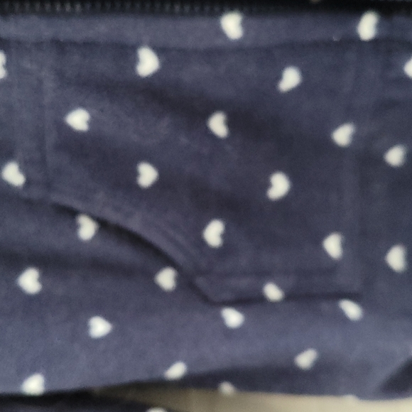 Carter's WARM HOODED FLEECE ONE PIECE BLUE WITH PINK HEARTS SIZE18 MONTHS - Picture 7 of 11